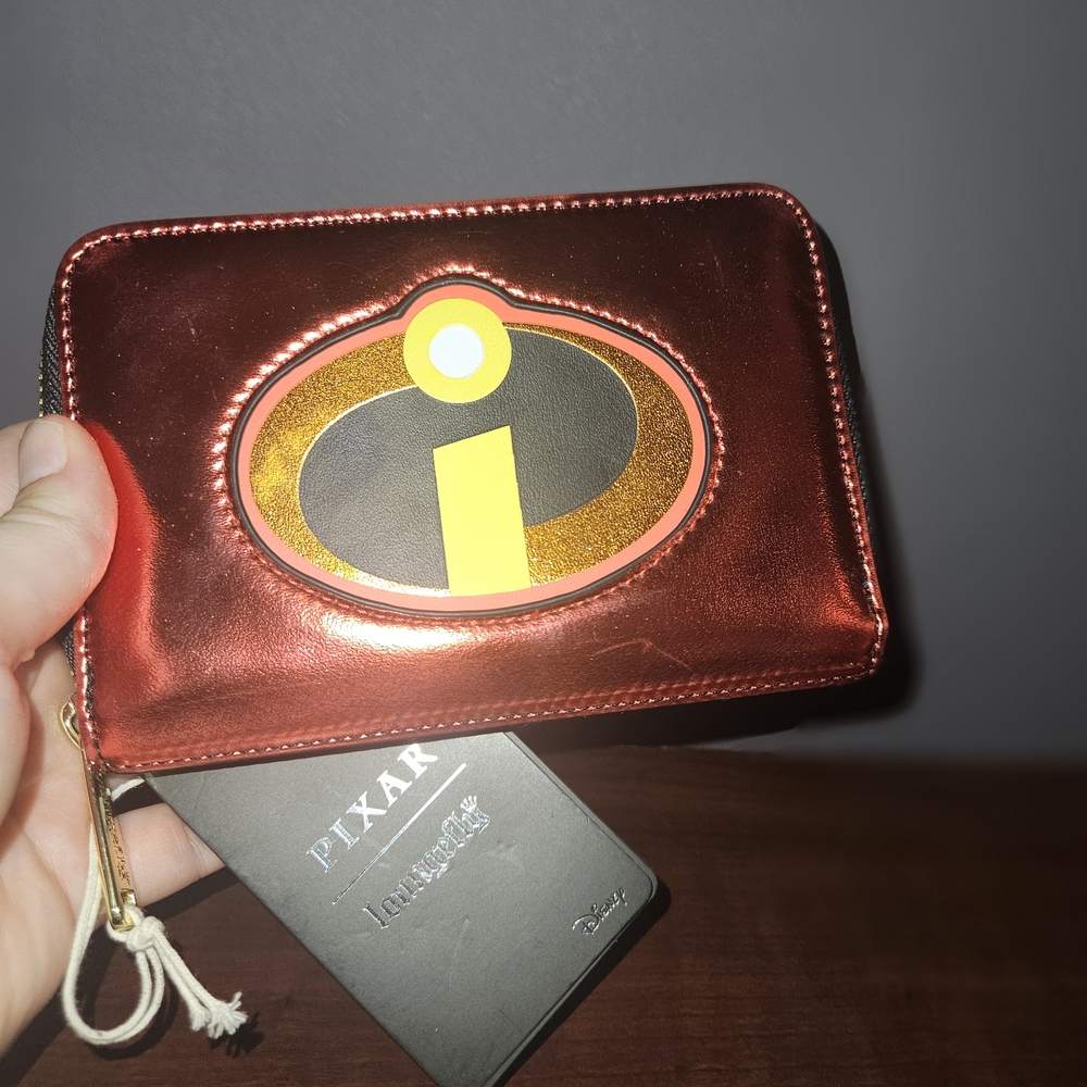 The Incredibles 20th Anniversary Red Metallic Cosplay Zip Around Wallet